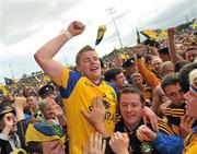 18 July 2010; Roscommon captain Peter Domican celebrates after the match. Connacht GAA Football Senior Championship Final, Roscommon v Sligo, McHale Park, Castlebar, Co. Mayo. Picture credit: Brian Lawless / SPORTSFILE