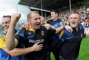 18 July 2010; Roscommon manager Fergal O'Donnell celebrates at the end of the game. Connacht GAA Football Senior Championship Final, Roscommon v Sligo, McHale Park, Castlebar, Co. Mayo. Picture credit: Ray Ryan / SPORTSFILE
