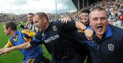 18 July 2010; Roscommon manager Fergal O'Donnell celebrates at the final whistle. Connacht GAA Football Senior Championship Final, Roscommon v Sligo, McHale Park, Castlebar, Co. Mayo. Picture credit: Ray Ryan / SPORTSFILE