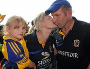 18 July 2010; Fergal O'Donnell, Roscommon manager gets a kiss from his wife Marie and daughter Carrie. Connacht GAA Football Senior Championship Final, Roscommon v Sligo, McHale Park, Castlebar, Co. Mayo. Picture credit: Ray Ryan / SPORTSFILE