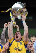 18 July 2010; Roscommon captain Peter Domican lifts the cup. Connacht GAA Football Senior Championship Final, Roscommon v Sligo, McHale Park, Castlebar, Co. Mayo. Picture credit: Ray Ryan / SPORTSFILE