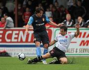 18 July 2010; Stuart Byrne, St. Patrick's Athletic, in action against Michael Synnott, Dundalk. Airtricity League Premier Division, Dundalk v St. Patrick's Athletic, Oriel Park, Dundalk, Co. Louth. Picture credit: Barry Cregg / SPORTSFILE