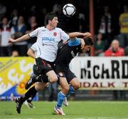 18 July 2010; Ryan Guy, St. Patrick's Athletic, in action against Ciarán McGuigan, Dundalk. Airtricity League Premier Division, Dundalk v St. Patrick's Athletic, Oriel Park, Dundalk, Co. Louth. Picture credit: Barry Cregg / SPORTSFILE