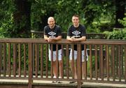 19 July 2010; Paul Keegan, left and Brian Shelley, Bohemians, relax at their hotel ahead of their UEFA Champions League First Qualifying Round 2nd Leg game against The New Saints FC on Tuesday. Lion Keys Hotel, Oswestry, Wales. Picture credit: David Maher / SPORTSFILE