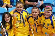 18 July 2010; Roscommon supporters Kayleigh, Amy, and Chloe Simpson with Ciara Egan at the game. Connacht GAA Football Senior Championship Final, Roscommon v Sligo, McHale Park, Castlebar, Co. Mayo. Picture credit: Ray Ryan / SPORTSFILE