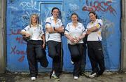 20 July 2010; The Ladies Gaelic Football Association announced the appointment of four Urban Programme Officers, from left, Lisa Cafferky, Mayo, Cliodhna O’Connor, Dublin, Tara Ryan, Tipperary, and Eliza Downey, Down. The Urban Programme Officers will work to increase female participants to existing clubs and to create new clubs in specific urban areas around the country. The programme, which is supported by Uachtarán Chumann Lúthchleas Gael Criostóir Ó Cuana, aims to recruit an additional 6,000 new players over a two year period. Croke Park, Dublin. Picture credit: Brian Lawless / SPORTSFILE