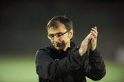 20 July 2010; A dejected Bohemians manager Pat Fenlon at the end of the game. UEFA Champions League First Qualifying Round, 2nd Leg, The New Saints FC v Bohemians, Park Hall Stadium, Oswestry, Wales. Picture credit: David Maher / SPORTSFILE