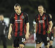 20 July 2010; A dejected Mark Quigley, Bohemians, at the end of the game. UEFA Champions League First Qualifying Round, 2nd Leg, The New Saints FC v Bohemians, Park Hall Stadium, Oswestry, Wales. Picture credit: David Maher / SPORTSFILE