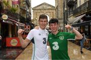 17 June 2016; Republic of Ireland supporters Karl, left, and Ben Hannigan, from Bailieborough, Co. Cavan, at UEFA Euro 2016 in Bordeaux, France. Photo by Stephen McCarthy/Sportsfile