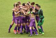 17 June 2016; Darragh Levingstone of Wexford is congratulated by team-mates after scoring the equalising goal against SDFL during their 5th/6th place playoff at the SFAI Kennedy Cup Finals at University of Limerick in Limerick. Photo by Diarmuid Greene/Sportsfile