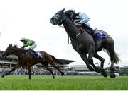 16 June 2016; Zebgrey, right, with Rory Cleary on board, and Pinwood, with Billy Lee on board, compete in the Korea Racing Authority Handicap during day two of Bulmers Live at Leopardstown in Dublin. Photo by Cody Glenn/Sportsfile