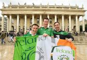 17 June 2016; Republic of Ireland supporters, from left, John Hennessy, from Ballyhea, Co Cork, Ciaran Brosnan, from Killarney, Co Kerry, and Diarmuid McGrath, from Bishopstown, Co Cork at UEFA Euro 2016 in Bordeaux, France. Photo by Stephen McCarthy/Sportsfile