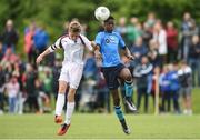 17 June 2016; Roland Idowu of DDSL in action against Liam Corcoran of Galway during the SFAI Kennedy Cup Final at University of Limerick in Limerick. Photo by Diarmuid Greene/Sportsfile