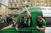 17 June 2016; Republic of Ireland supporter Cormac Bonner, from Blackrock, Co. Dublin, travelling in the WesHooleyVan, at UEFA Euro 2016 in Bordeaux, France. Photo by Stephen McCarthy/Sportsfile