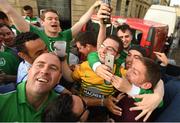 17 June 2016; Former Republic of Ireland international Matt Holland is mobbed by supporters in Bordeaux, France. Photo by Stephen McCarthy/Sportsfile