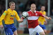 21 July 2010; Nik Bailey, Middlesbrough, in action against Derek Prendergast, Bray Wanderers. Pre-season Friendly, Bray Wanderers v Middlesbrough, Carlisle Grounds, Bray, Co. Wicklow. Picture credit: Matt Browne / SPORTSFILE