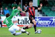 23 July 2010; Paddy Madden, Bohemians, in action against Graham Kelly, Bray Wanderers. Airtricity League Premier Division, Bray Wanderers v Bohemians, Carlisle Grounds, Bray, Co. Wicklow. Picture credit: Matt Browne / SPORTSFILE