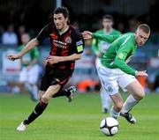 23 July 2010; Killian Brennan, Bohemians, in action against Shane O'Connor, Bray Wanderers. Airtricity League Premier Division, Bray Wanderers v Bohemians, Carlisle Grounds, Bray, Co. Wicklow. Picture credit: Matt Browne / SPORTSFILE