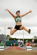 24 July 2010; Rachel Healy, Ballymena & Antrim, in action during the U-19 Girl's Long Jump at the Woodie's DIY Juvenile Track and Field Championships. Tullamore Harriers Stadium, Tullamore, Co. Offaly. Picture credit: Barry Cregg / SPORTSFILE