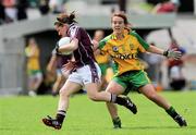 24 July 2010; Maria Connell, Galway, in action against Ciara Grant, Donegal. Ladies Gaelic Football Minor A Championship All-Ireland Final, Donegal v Galway, Seán O'Heslin GAA Cub, Ballinamore, Co. Leitrim. Picture credit: Brian Lawless / SPORTSFILE