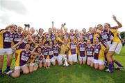 24 July 2010; Wexford team celebrate with the cup. Ladies Gaelic Football Minor B All-Ireland Final, Wexford v Tipperary, Freshford GAA Grounds, Freshford, Co. Kilkenny. Picture credit: Ray Lohan / SPORTSFILE