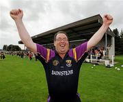 24 July 2010; Wexford Manager Billy Donnelly celebrates after the final whistle. Ladies Gaelic Football Minor B All-Ireland Final, Wexford v Tipperary, Freshford GAA Grounds, Freshford, Co. Kilkenny. Picture credit: Ray Lohan / SPORTSFILE