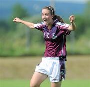 24 July 2010; Galway's Tessa Mullins celebrates at the final whistle. Ladies Gaelic Football Minor A Championship All-Ireland Final, Donegal v Galway, Seán O'Heslin GAA Cub, Ballinamore, Co. Leitrim. Picture credit: Brian Lawless / SPORTSFILE