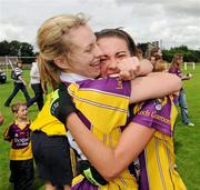 24 July 2010; Niamh Quirke, left, celebrates with Sarah Roche, Wexford. Ladies Gaelic Football Minor B All-Ireland Final, Wexford v Tipperary, Freshford GAA Grounds, Freshford, Co. Kilkenny. Picture credit: Ray Lohan / SPORTSFILE