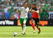 18 June 2016; Jeff Hendrick of Republic of Ireland in action against Mousa Dembélé of Belgium in the UEFA Euro 2016 Group E match between Belgium and Republic of Ireland at Nouveau Stade de Bordeaux in Bordeaux, France. Photo by Stephen McCarthy/Sportsfile