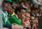 18 June 2016; A dejected Republic of Ireland supporter during the UEFA Euro 2016 Group E match between Belgium and Republic of Ireland at Nouveau Stade de Bordeaux in Bordeaux, France. Photo by Ray McManus / Sportsfile.
