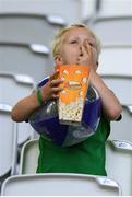 18 June 2016; A young Republic of Ireland supporter enjoys some popcorn following the UEFA Euro 2016 Group E match between Belgium and Republic of Ireland at Nouveau Stade de Bordeaux in Bordeaux, France. Photo by Stephen McCarthy/Sportsfile
