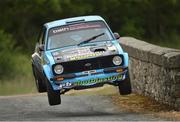 18 June 2016; Frank Kelly and Michael Coady, Ford Escort Mk2, in action during special stage 7 during the 2016 Joule Donegal International Rally, Knockalla, Carrowreagh, Glenvar Co Donegal. Photo by Philip Fitzpatrick/Sportsfile