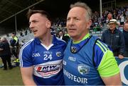 18 June 2016; Laois manager Mick Lillis with Gary Walsh after the GAA Football All-Ireland Senior Championship Qualifier Round 1A match between Laois and Armagh at O'Moore Park in Portlaoise, Co. Laois. Photo by Matt Browne/Sportsfile