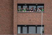 18 June 2016; Republic of Ireland supporters watch the game from their balcony during the GAA Football All-Ireland Senior Championship Qualifier Round 1A match between Laois and Armagh at O'Moore Park in Portlaoise, Co. Laois. Photo by Matt Browne/Sportsfile