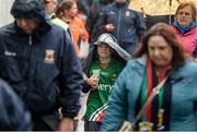 18 June 2016; Mayo supporter Oisín Benson, age 9, from Swinford, Co. Mayo, on his way to the Connacht GAA Football Senior Championship Semi-Final match between Mayo and Galway at Elverys MacHale Park in Castlebar, Co Mayo. Photo by Daire Brennan/Sportsfile