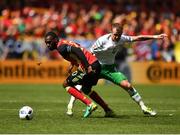 18 June 2016; Christian Benteke of Belgium in action against Glenn Whelan of Republic of Ireland during the UEFA Euro 2016 Group E match between Belgium and Republic of Ireland at Nouveau Stade de Bordeaux in Bordeaux, France. Photo by Stephen McCarthy / Sportsfile.