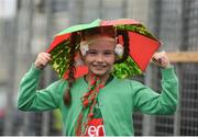 18 June 2016; Mayo supporter Lily Anne Gannon, age 7, from Lahardane, Co. Mayo, prior to the Connacht GAA Football Senior Championship Semi-Final match between Mayo and Galway at Elverys MacHale Park in Castlebar, Co Mayo. Photo by Daire Brennan/Sportsfile
