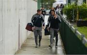 18 June 2016; Galway players Gary Sice, left, and Damien Comer make their way to the stadium prior to the Connacht GAA Football Senior Championship Semi-Final match between Mayo and Galway at Elverys MacHale Park in Castlebar, Co Mayo. Photo by Daire Brennan/Sportsfile