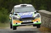 18 June 2016; Josh Moffett and John Rowan, Ford Fiesta R5, in action during special stage 7 during the 2016 Joule Donegal International Rally, Knockalla, Carrowreagh, Glenvar, Co Donegal. Photo by Philip Fitzpatrick/Sportsfile