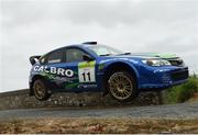18 June 2016;Seamus Leonard and Paul McLaughlin, Subaru Impreza WRC S14, in action during special stage 7 during the 2016 Joule Donegal International Rally, Knockalla, Carrowreagh, Glenvar, Co Donegal. Photo by Philip Fitzpatrick/Sportsfile