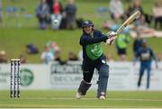 16 June 2016; Stuart Poynter of Ireland scores two runs off a delivery from Farees Maharoof of Sri Lanka during the One Day International match between Ireland and Sri Lanka at Malahide Cricket Ground in Malahide, Dublin. Photo by Seb Daly/Sportsfile