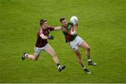 18 June 2016; Evan Regan of Mayo in action against David Wynne of Galway during the Connacht GAA Football Senior Championship Semi-Final match between Mayo and Galway at Elverys MacHale Park in Castlebar, Co Mayo. Photo by Daire Brennan/Sportsfile