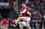 18 June 2016; Galway's Paul Conroy, left, and Enda Tierney celebrate following their side's victory in the Connacht GAA Football Senior Championship Semi-Final match between Mayo and Galway at Elverys MacHale Park in Castlebar, Co Mayo. Photo by Ramsey Cardy/Sportsfile