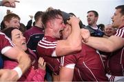 18 June 2016; Galway's Eoghan Kerin, left, and Shane Walsh celebrate following their side's victory in the Connacht GAA Football Senior Championship Semi-Final match between Mayo and Galway at Elverys MacHale Park in Castlebar, Co Mayo. Photo by Ramsey Cardy/Sportsfile