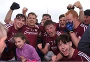 18 June 2016; Galway's players, including Thomas Flynn, Eddie Hoare, Shane Walsh and Eoghan Kerin celebrate with supporters following their side's victory in the Connacht GAA Football Senior Championship Semi-Final match between Mayo and Galway at Elverys MacHale Park in Castlebar, Co Mayo. Photo by Ramsey Cardy/Sportsfile