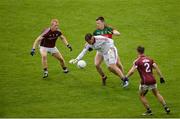 18 June 2016; Bernard Power of Galway in action against Cillian O'Connor of Mayo during the Connacht GAA Football Senior Championship Semi-Final match between Mayo and Galway at Elverys MacHale Park in Castlebar, Co Mayo. Photo by Daire Brennan/Sportsfile