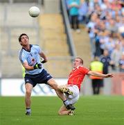 24 July 2010; Michael Darragh MacAuley, Dublin, in action against Paddy Keenan, Louth. GAA Football All-Ireland Senior Championship Qualifier, Round 4, Dublin v Louth, Croke Park, Dublin. Picture credit: Oliver McVeigh / SPORTSFILE