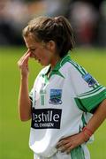 24 July 2010; Fermanagh's Joanne Doonan shows her disappointment after the game. Ladies Gaelic Football Minor B Shield All-Ireland Final, Leitrim v Fermanagh, Templeport St Aidan's GAA Grounds, Bawnboy, Co. Cavan. Picture credit: Ray McManus / SPORTSFILE