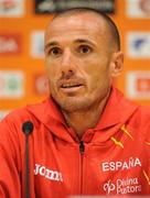 25 July 2010; Chema Martinez, Spain, speaking during a press conference ahead of the 20th European Athletics Championships. 20th European Athletics Championships press conference, Montjuïc Olympic Stadium, Barcelona, Spain. Picture credit: Brendan Moran / SPORTSFILE