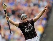 25 July 2010; Eanna Ryan, Galway, celebrates after scoring his side's first goal. GAA Hurling All-Ireland Senior Championship Quarter-Final, Tipperary v Galway, Croke Park, Dublin. Picture credit: Oliver McVeigh / SPORTSFILE
